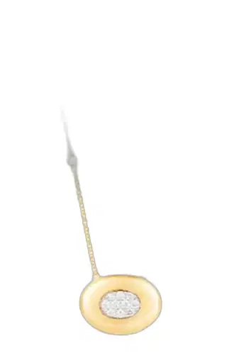 Wish Fine Jewelry 0.421ct Diamond 14K Gold Button Pendant Chain Necklace | Thumbnail 1