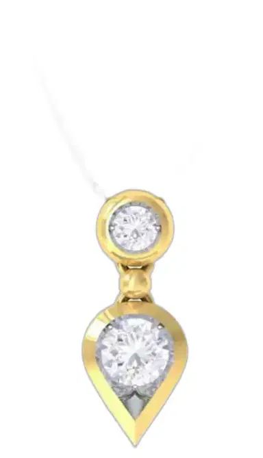 Wish Fine Jewelry 0.511ct Diamond 14K Gold Pendant Chain Necklace | Thumbnail 1