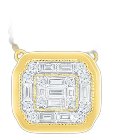 Wish Fine Jewelry 0.915ct Diamond 14K Gold Halo Pendant Necklace | Thumbnail 1 Wish Fine Jewelry 0.915ct Diamond 14K Gold Halo Pendant Necklace | Thumbnail 1