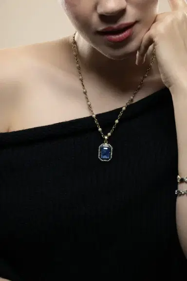 Sylva & Cie Diamond Beaded Necklace | Thumbnail 2