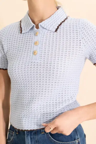 Cara Cara Melody Polo - Light Blue Brown | Thumbnail 3