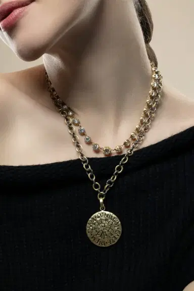 Sylva & Cie Old European Diamond Riviera Necklace | Thumbnail 4