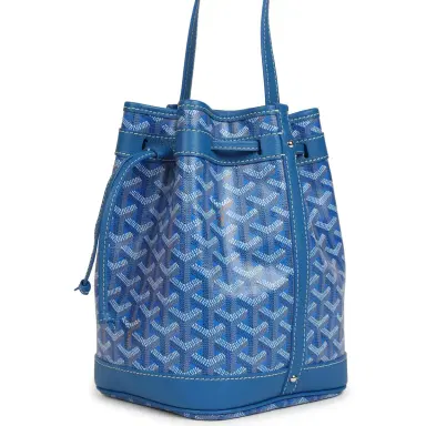 goyard Goyard Goyardine Canvas Sky Blue Petit Flot Bucket Bag PM Palladium Hardware | Thumbnail 5 goyard Goyard Goyardine Canvas Sky Blue Petit Flot Bucket Bag PM Palladium Hardware | Thumbnail 5