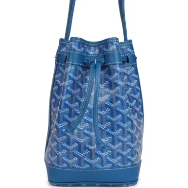 goyard Goyard Goyardine Canvas Sky Blue Petit Flot Bucket Bag PM Palladium Hardware | Thumbnail 1 goyard Goyard Goyardine Canvas Sky Blue Petit Flot Bucket Bag PM Palladium Hardware | Thumbnail 1