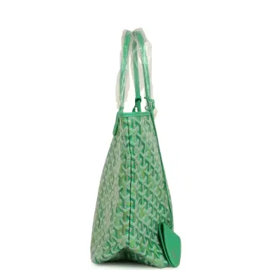 goyard Goyard Goyardine Meadow Green Saint Louis PM Tote Palladium Hardware | Thumbnail 3 goyard Goyard Goyardine Meadow Green Saint Louis PM Tote Palladium Hardware | Thumbnail 3