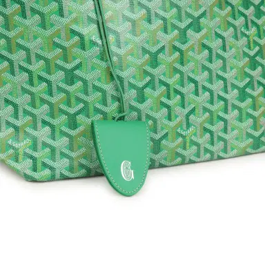 goyard Goyard Goyardine Meadow Green Saint Louis PM Tote Palladium Hardware | Thumbnail 6 goyard Goyard Goyardine Meadow Green Saint Louis PM Tote Palladium Hardware | Thumbnail 6