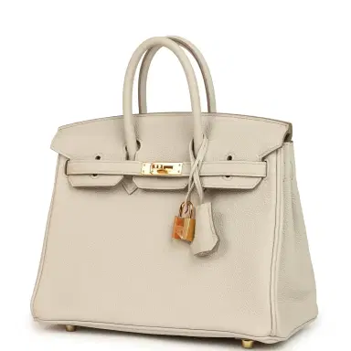HERMÈS Hermes Birkin 25 Beton Togo Gold Hardware | Thumbnail 5