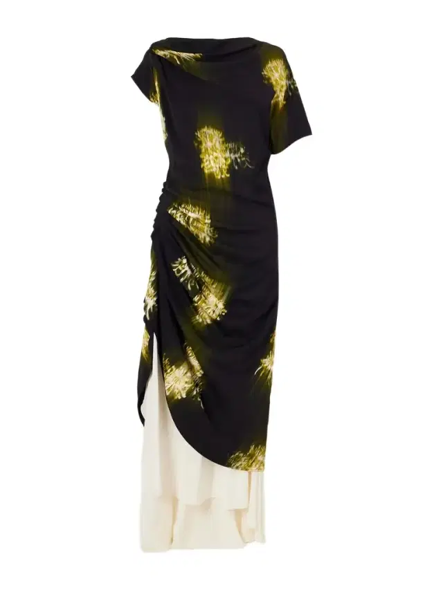 Antonella Tiered Printed Cady Maxi Dress