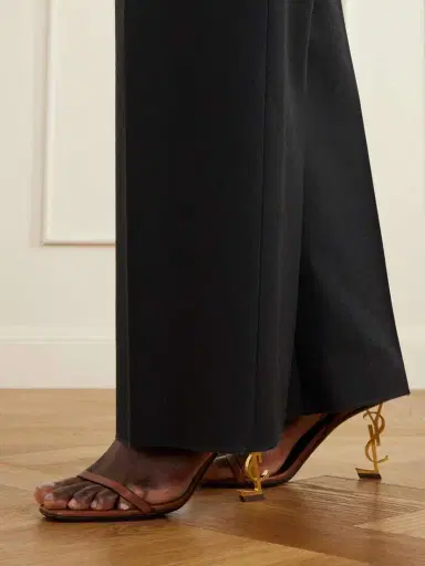 Saint Laurent Leather Sandal Pumps | Thumbnail 2