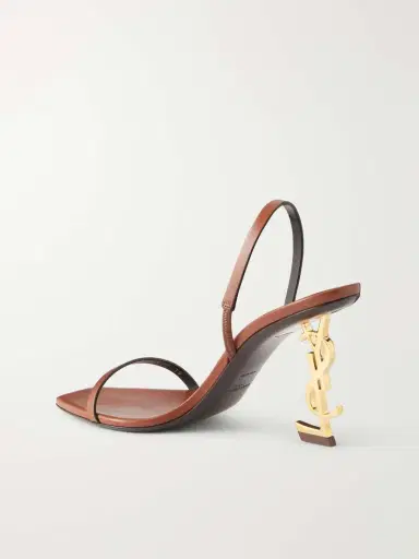 Saint Laurent Leather Sandal Pumps | Thumbnail 3