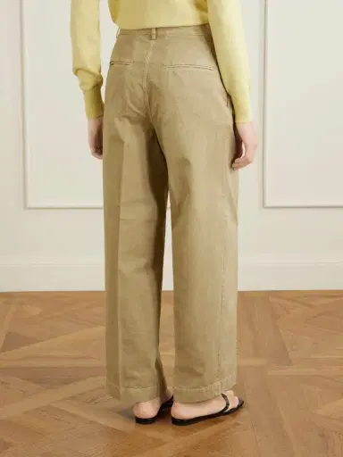 Auralee Garment-dyed Cotton-twill Wide-leg Pants | Thumbnail 3 Auralee Garment-dyed Cotton-twill Wide-leg Pants | Thumbnail 3