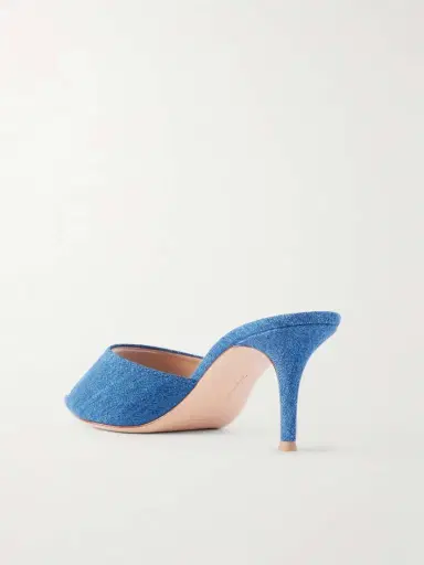 Gianvito Rossi Elle 70 Denim Sandals | Thumbnail 3 Gianvito Rossi Elle 70 Denim Sandals | Thumbnail 3