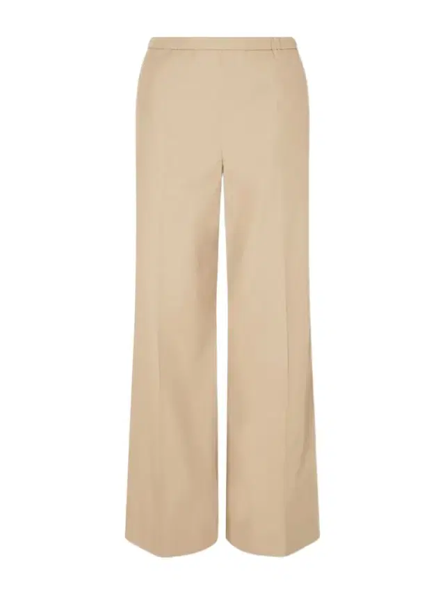 Cotton-poplin Wide-leg Pants