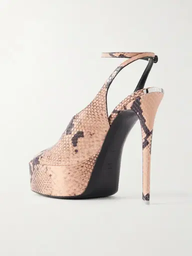 The Attico Ornella 140 Snake-effect Leather Platform Pumps | Thumbnail 3