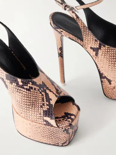 The Attico Ornella 140 Snake-effect Leather Platform Pumps | Thumbnail 5