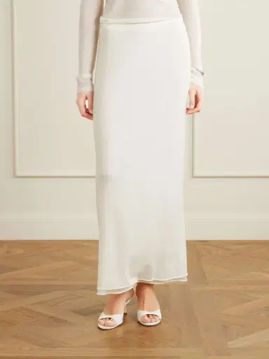 COLLEEN ALLEN Stretch Tencel™ Modal, Silk And Cashmere-blend Maxi Skirt | Thumbnail 3