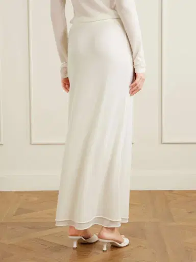 COLLEEN ALLEN Stretch Tencel™ Modal, Silk And Cashmere-blend Maxi Skirt | Thumbnail 4