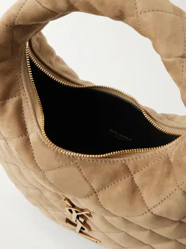 Saint Laurent Icarino Matelassé Suede Shoulder Bag | Thumbnail 6