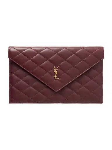 Saint Laurent Paris Matelassé Leather Pouch | Thumbnail 1 Saint Laurent Paris Matelassé Leather Pouch | Thumbnail 1