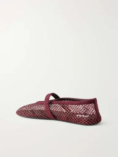Alaïa Patent Leather-trimmed Mesh Ballet Flats | Thumbnail 3