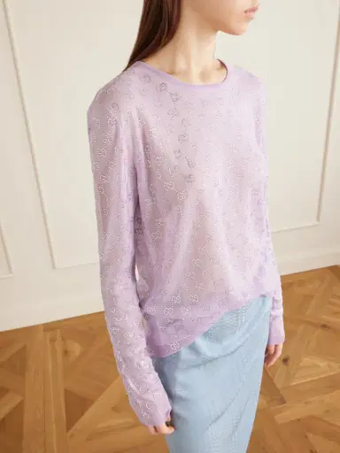 Gucci Crystal-embellished Knitted Silk Sweater | Thumbnail 5