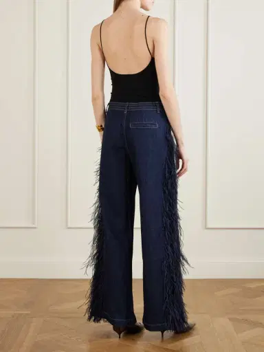 TWP Embellished Cotton Straight-leg Pants | Thumbnail 3