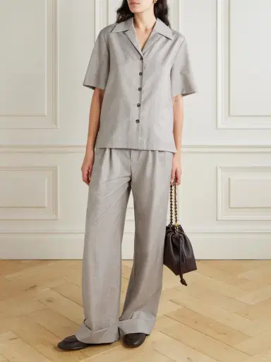 Loulou de Saison Boa Wool And Silk-blend Shirt | Thumbnail 2
