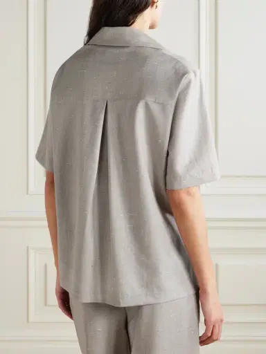 Loulou de Saison Boa Wool And Silk-blend Shirt | Thumbnail 3