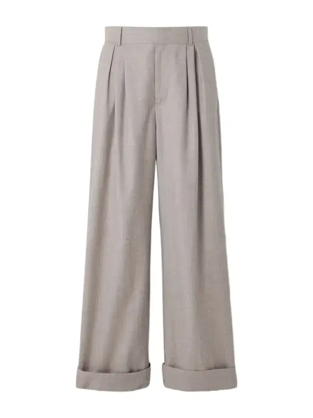 Davy Pleated Mélange Wool And Silk-blend Dupioni Wide-leg Pants