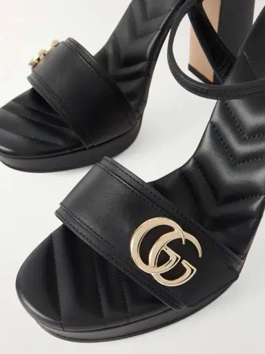 Gucci Embellished Leather Platform Sandals | Thumbnail 5