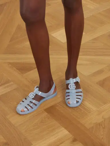 Gucci Fisherman Embellished Rubber Sandals | Thumbnail 2