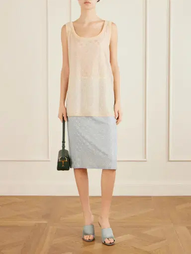 Gucci Crystal-embellished Silk-blend Midi Skirt | Thumbnail 2