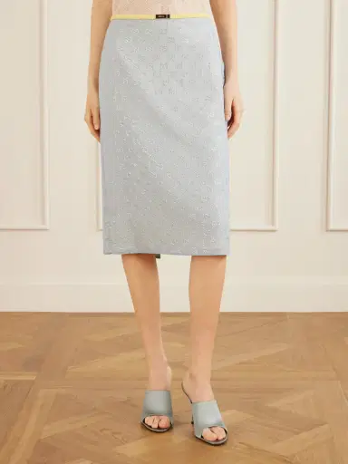 Gucci Crystal-embellished Silk-blend Midi Skirt | Thumbnail 3