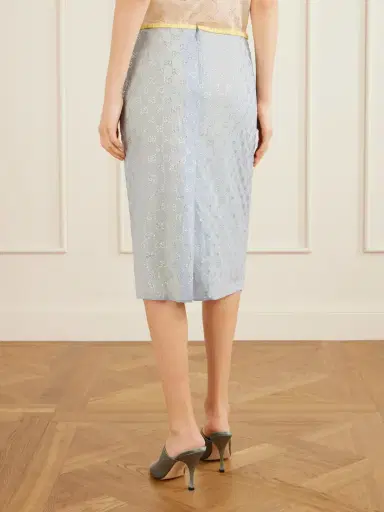Gucci Crystal-embellished Silk-blend Midi Skirt | Thumbnail 4