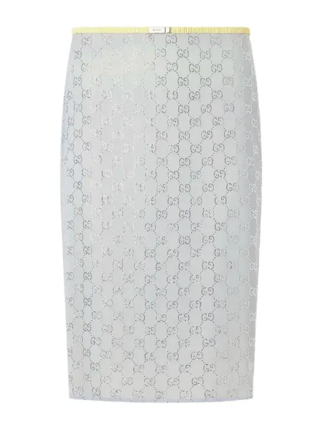 Crystal-embellished Silk-blend Midi Skirt