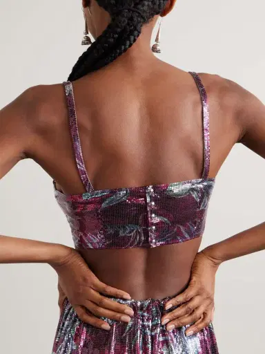 Rabanne Cropped Printed Chainmail Top | Thumbnail 4 Rabanne Cropped Printed Chainmail Top | Thumbnail 4