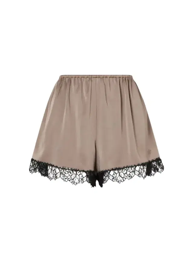 Stella McCartney Lace-trimmed Embroidered Satin Shorts