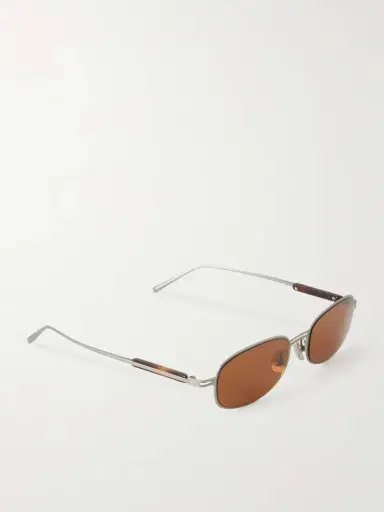 Brunello Cucinelli Square-frame Silver-tone And Acetate Sunglasses | Thumbnail 3
