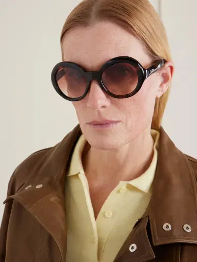 PRADA EYEWEAR Round-frame Acetate Sunglasses | Thumbnail 2