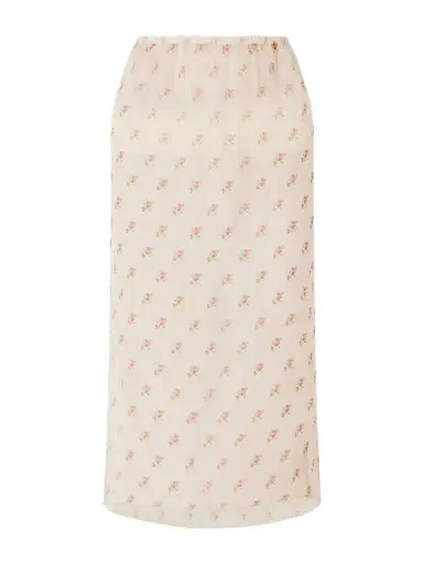 Khaite Sydni Floral-print Silk-organza Midi Skirt | Thumbnail 1