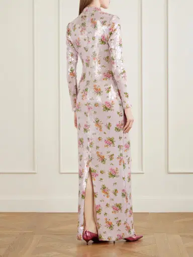 Brandon Maxwell Floral-print Sequined Crepe Gown | Thumbnail 3
