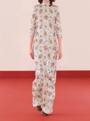 Brandon Maxwell Floral-print Sequined Crepe Gown | Thumbnail 5