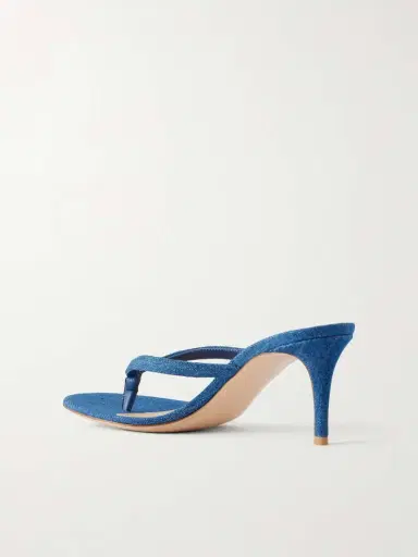 Gianvito Rossi Calypso 70 Denim Sandals | Thumbnail 3 Gianvito Rossi Calypso 70 Denim Sandals | Thumbnail 3