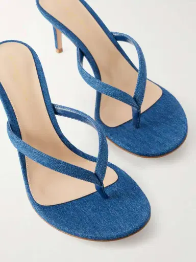 Gianvito Rossi Calypso 70 Denim Sandals | Thumbnail 5 Gianvito Rossi Calypso 70 Denim Sandals | Thumbnail 5
