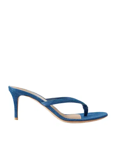 Gianvito Rossi Calypso 70 Denim Sandals | Thumbnail 1 Gianvito Rossi Calypso 70 Denim Sandals | Thumbnail 1