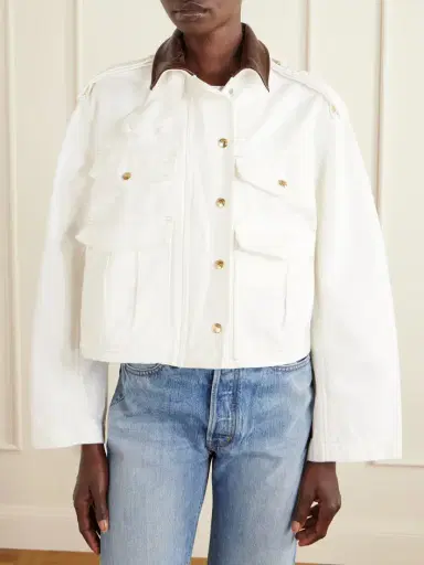RÙADH Henderson Leather-trimmed Regenerative Cotton-canvas Jacket | Thumbnail 3
