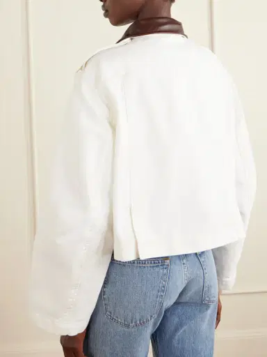 RÙADH Henderson Leather-trimmed Regenerative Cotton-canvas Jacket | Thumbnail 4