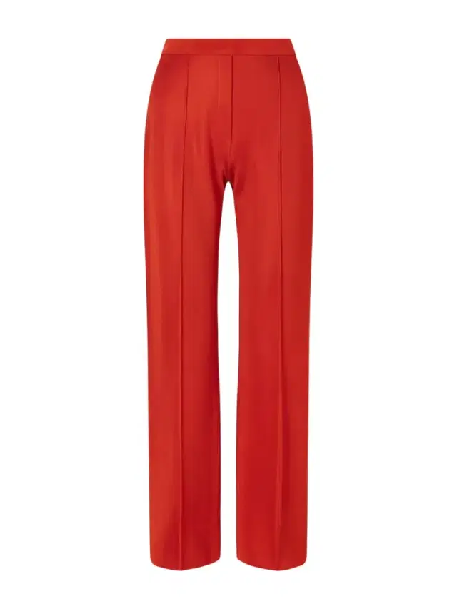 Evie Pleated Knitted Wide-leg Pants