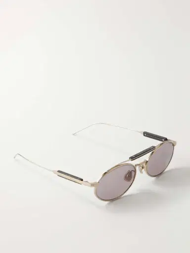 Brunello Cucinelli Aviator-style Gold-tone And Acetate Sunglasses | Thumbnail 3