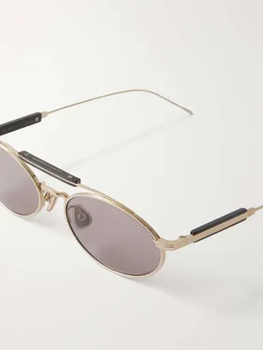 Brunello Cucinelli Aviator-style Gold-tone And Acetate Sunglasses | Thumbnail 4